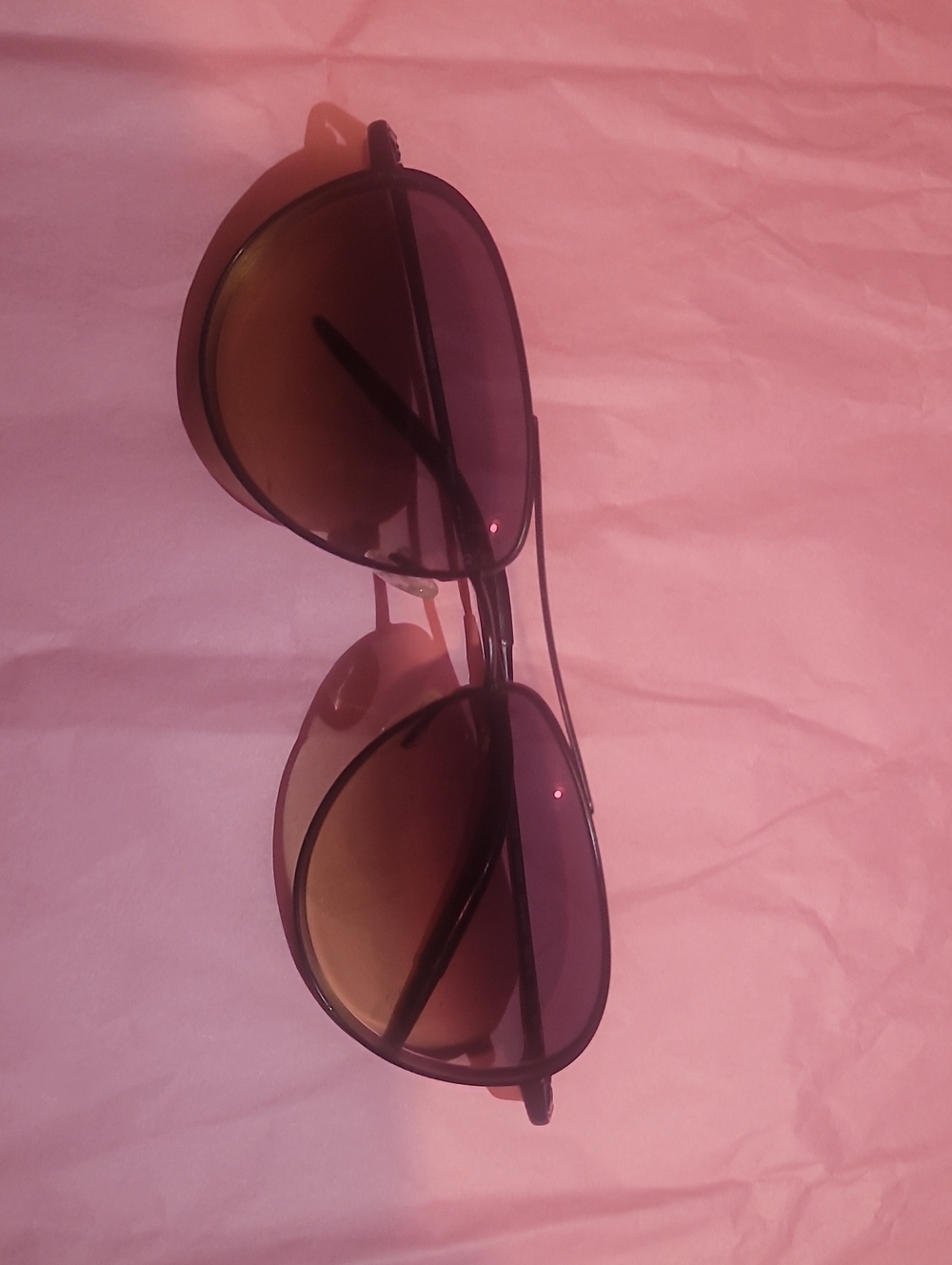 Oliver Peoples Brown Aviator Sunglasses